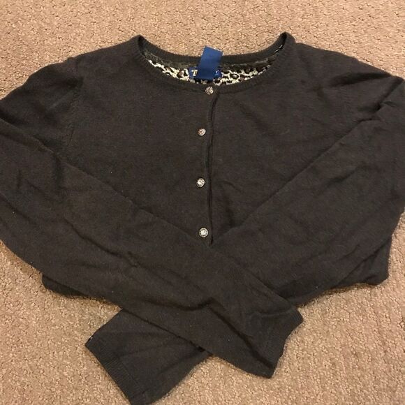 Chocolate Brown Cardigan sweater - Picture 2 of 4